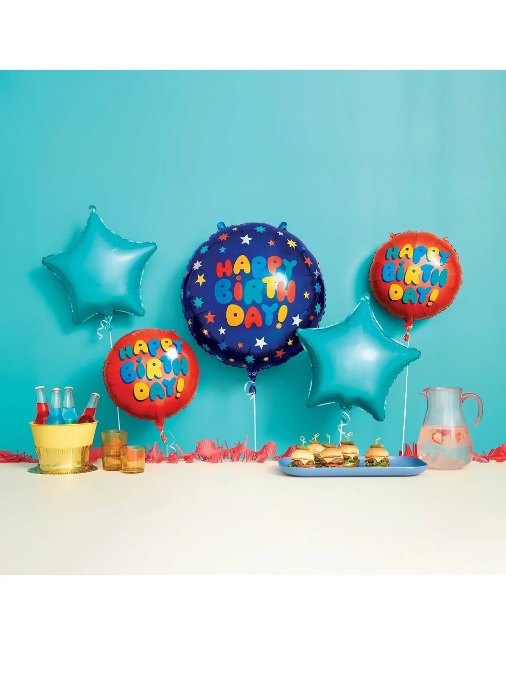 Spritz Blue 'Happy Birthday' Balloon Bundle - 5 Pack